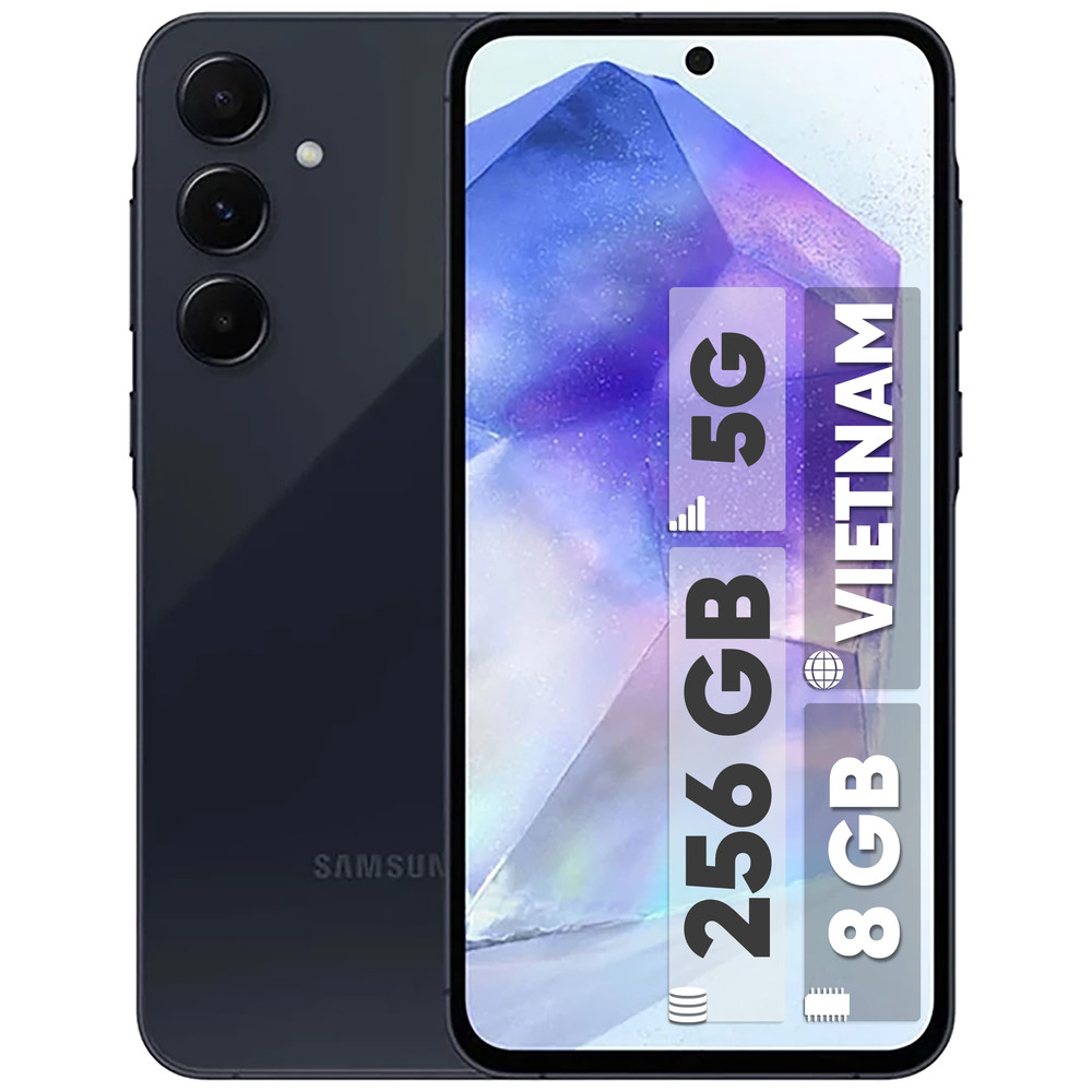 گوشی موبایل سامسونگ مدل Galaxy A55 5G ظرفیت 256 گیگابایت رم 8 گیگابایت - پک ویتنام - سرمه‌ای