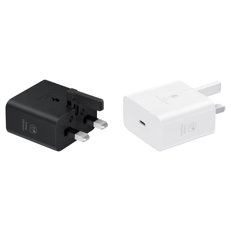شارژر دیواری سامسونگ مدل Samsung Adapter 25W سه پین - مشکی/سفید