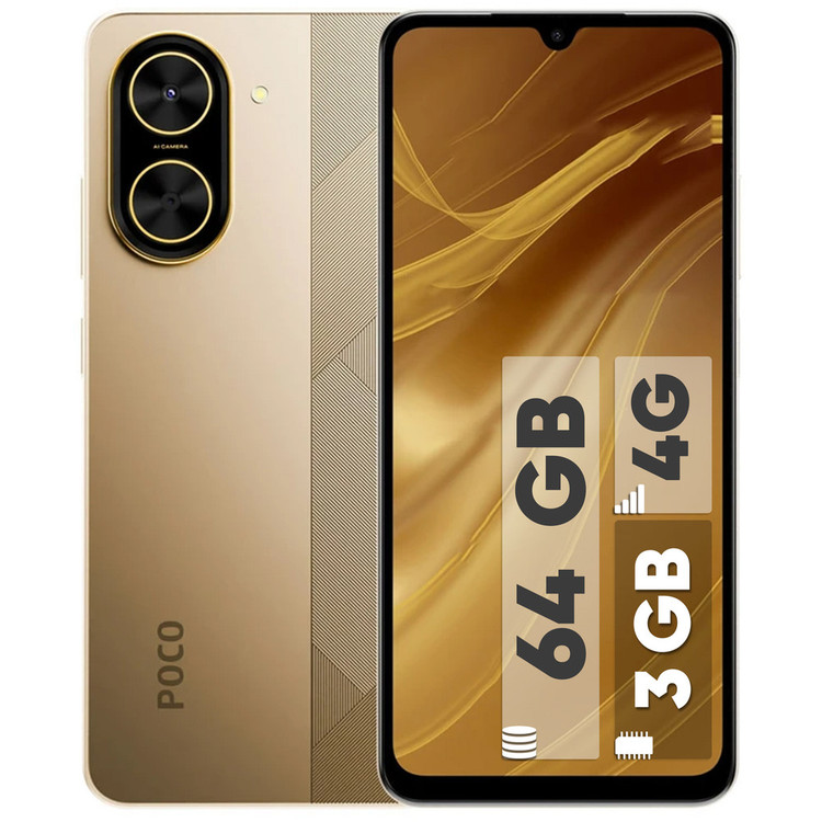 گوشی موبایل شیائومی مدل Poco C71 ظرفیت 64 گیگابایت رم 3 گیگابایت - مشکی