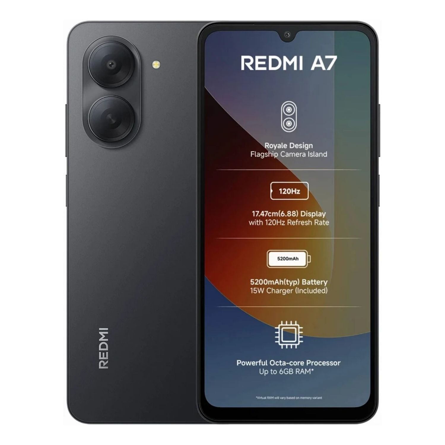 گوشی موبایل شیائومی مدل Redmi A7 ظرفیت 64 گیگابایت رم 4 گیگابایت - مشکی
